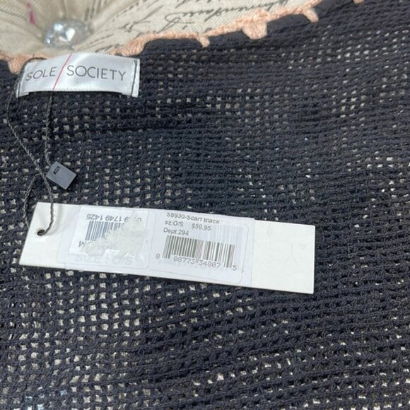 Sole Society Black Cardigan with Decorative Trim - Picture 3 of 9